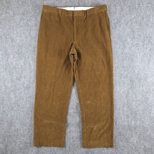 Lands End 100% Cotton Corduroy Trousers Tan 36 Modern Uniform